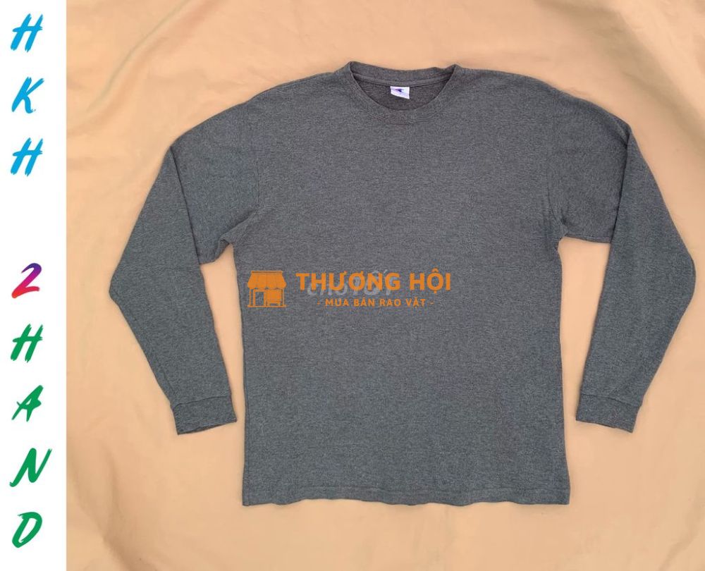 FREESHIP*Áo khoác Sweater CHAMPION xám đen*62-72kg