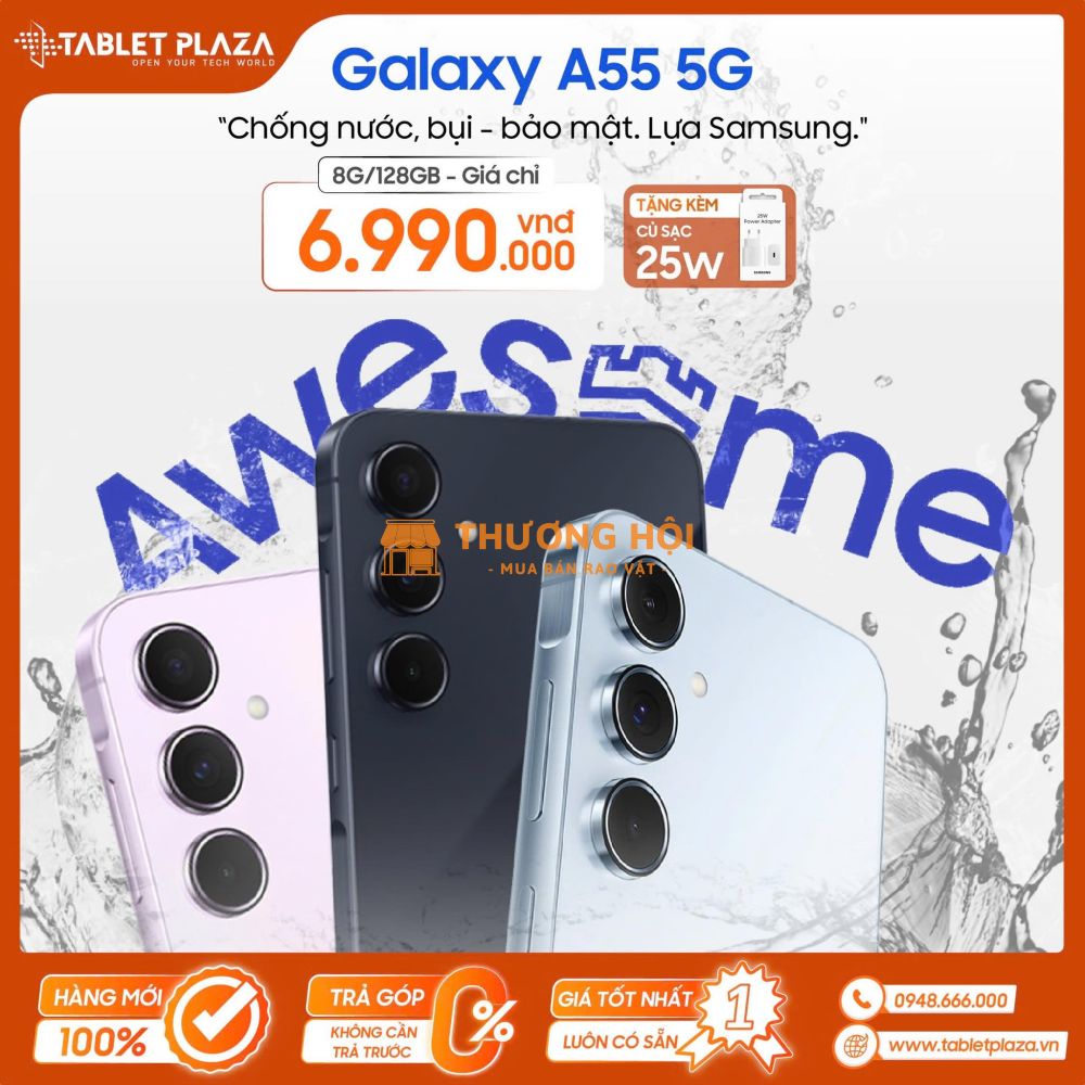 Sở hữu ngay Galaxy A55 phiên bản mới nhất với các màu hot trend