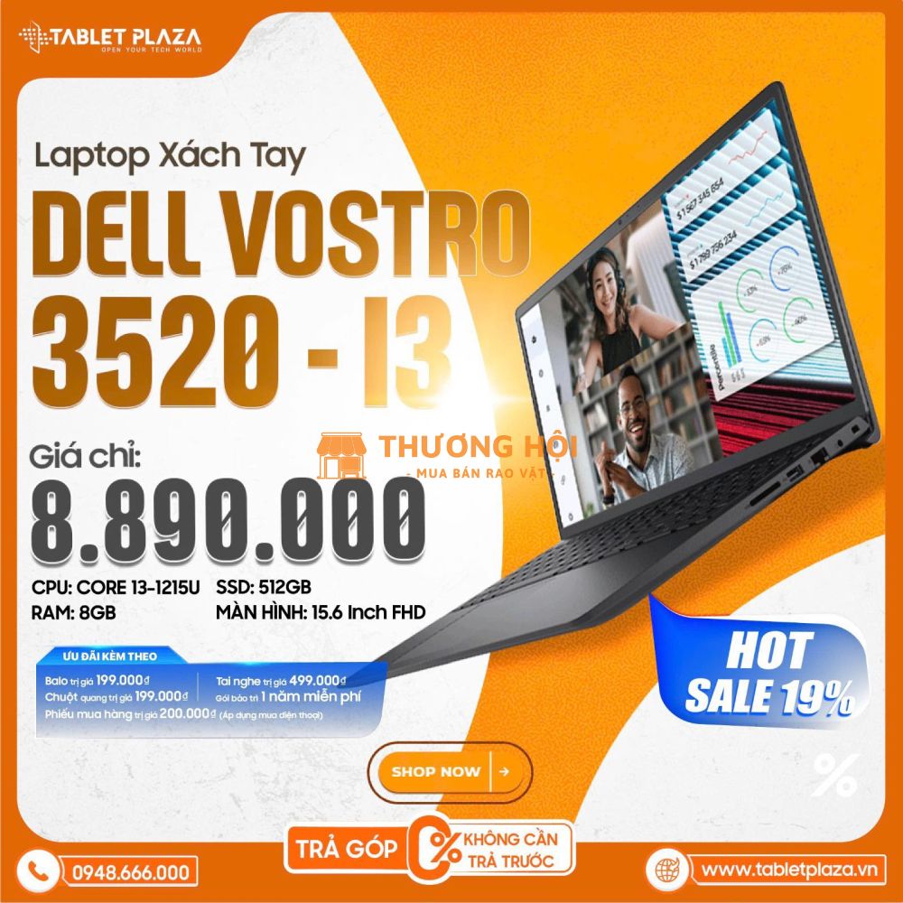 Laptop văn phòng mạnh mẽ giá chỉ 8.890.000