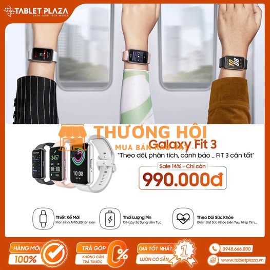 Galaxy Fit3 – thiết bị đeo tay thông minh tích hợp đầy đủ công nghệ