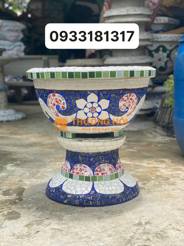 Cơ sở chậu hoa Thế Sơn - chậu hoa dán sành sứ - chậu khảm sành - cẩn miểng