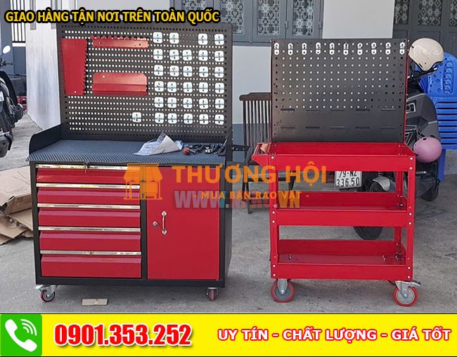 XE ĐẨY DỤNG CỤ 3 NGĂN CHUẨN BỀN, XỊN