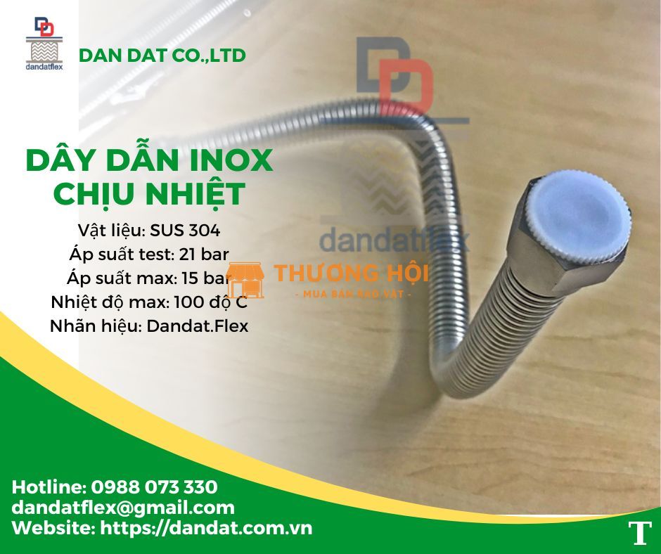 Ống inox dẫn nước nóng lạnh, dây dẫn nước inox 304, ống dẫn nước mềm inox chịu nhiệt, ống inox dẫn nước nóng lạnh
