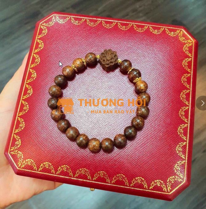 VÒNG TAY TRẦM HƯƠNG TỐC PHỐI SEN CHARM BẠC