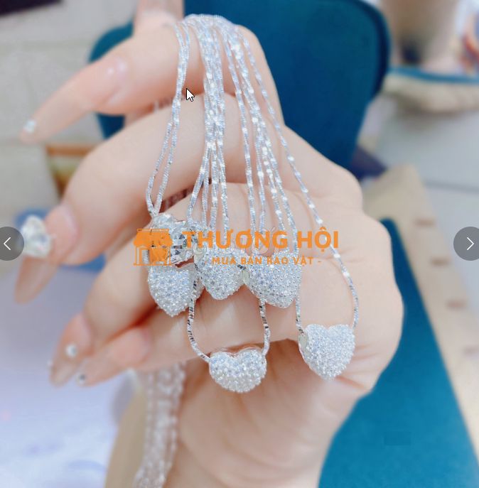 DÂY CHUYỀN TRÁI TIM BẠC TA ĐEO ĐƯỢC HAI MẶT