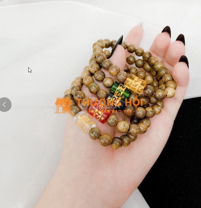 VÒNG TAY TRẦM HƯƠNG PHỐI LU TRÚ BÌNH AN 8 LY