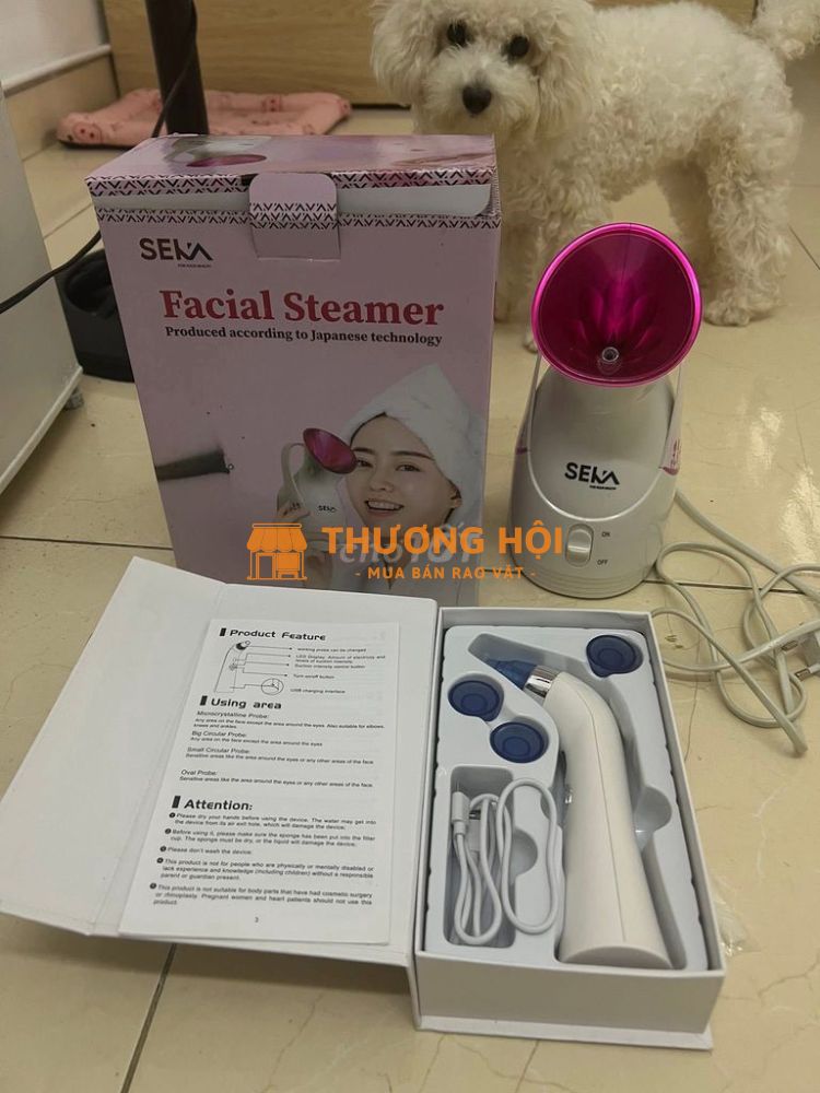 Máy hút mụn + Máy xông hơi da mặt chính hãng