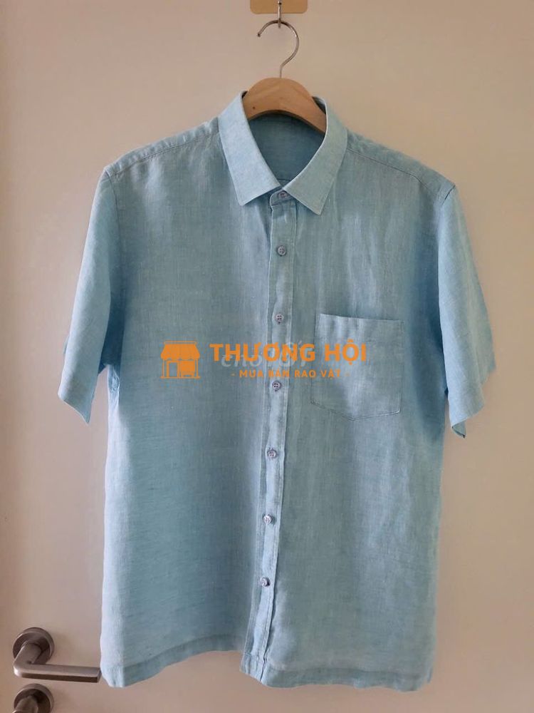 Quần dài và áo sơmi nam vải linen mới 90%