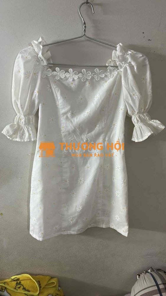 Đầm Shebyshj Hoa trắng Size S