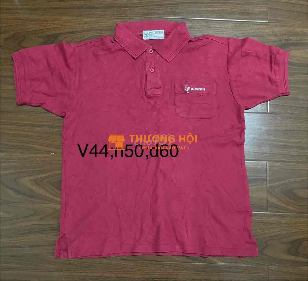 áo thun cotton polo Nhật size M mới 96%