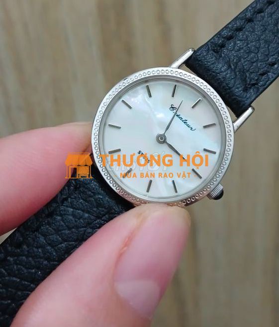 Createur - Đồng hồ Nữ bạc 925, mặt số xà cừ, 2 kim