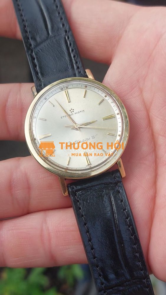 Đồng hồ đeo tay Eterna-matic niềng vàng 14k