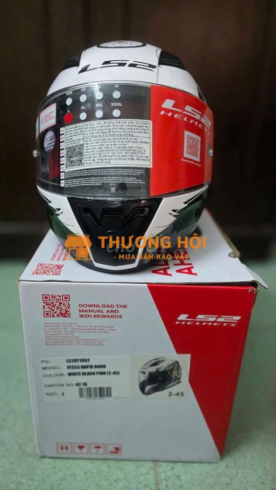 MŨ BẢO HIỂM FULLFACE LS2 FF353 BOHO, giá tốt