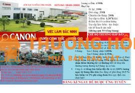 [TP Bắc Ninh] - CANON TUYỂN CÔNG NHÂN