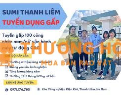 Sumi Thanh Liêm tuyển công nhân lương cao
