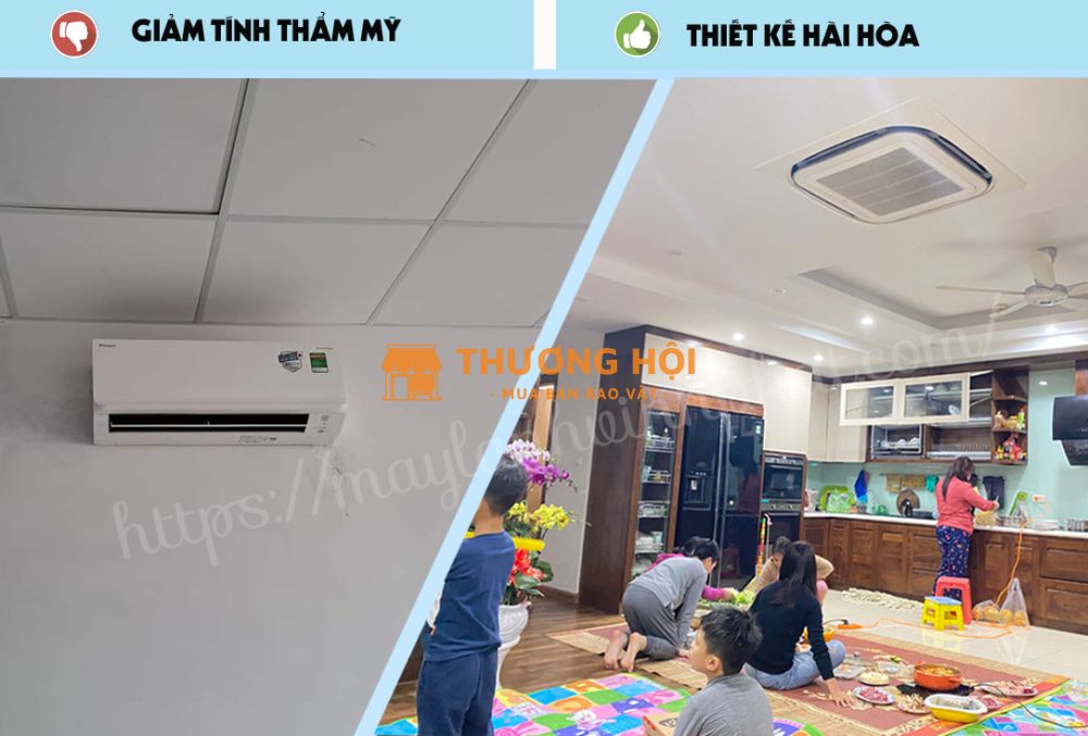 Tìm hiểu chi tiết điểm khác biệt giữa máy lạnh treo tường và máy lạnh âm trần
