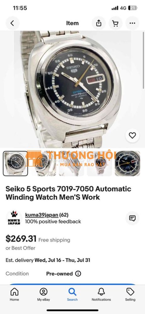 Đồng hồ Seiko Sport Lịch Bấm