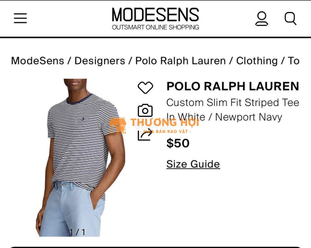 Áo thun nam nư unisex 50$ Polo Ralph Lauren size M