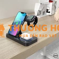 Đế sạc nhanh không dây 4-1 chuẩn EU rẻ, đẹp, bền!