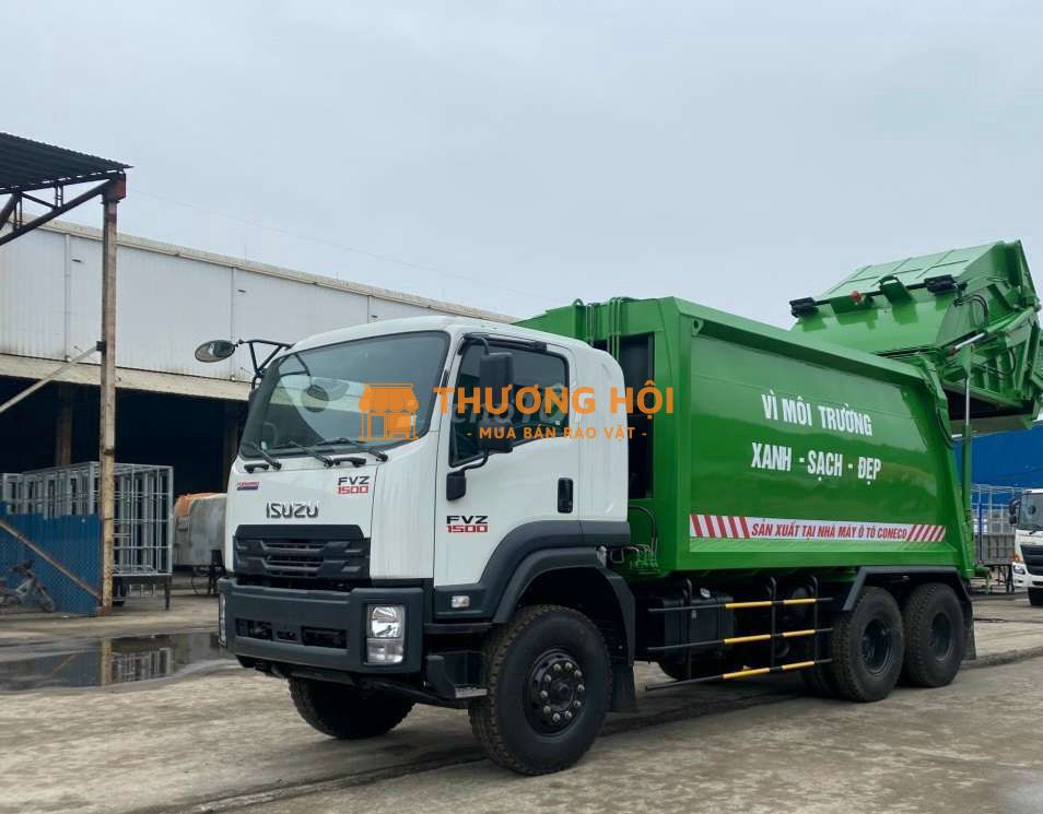 THANH LÝ XE ÉP RÁC 22 K ISUZU 3 CHÂN 2 CẦU THẬT