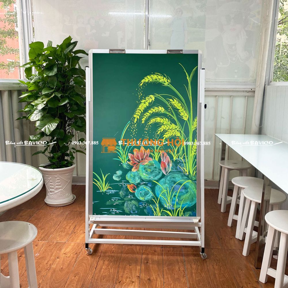 BẢNG TỪ XANH HÀN QUỐC CÓ CHÂN FLIPCHART F4 100X60 CM