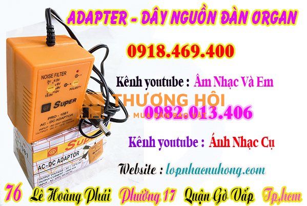 Nguồn ( adapter / adaptor ) đàn organ yamaha, casio tại gò vấp