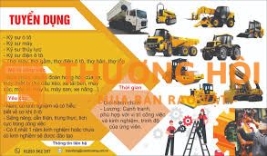 Tuyển công nhân duy tu, sửa chữa cơ khí, lái máy công trình
