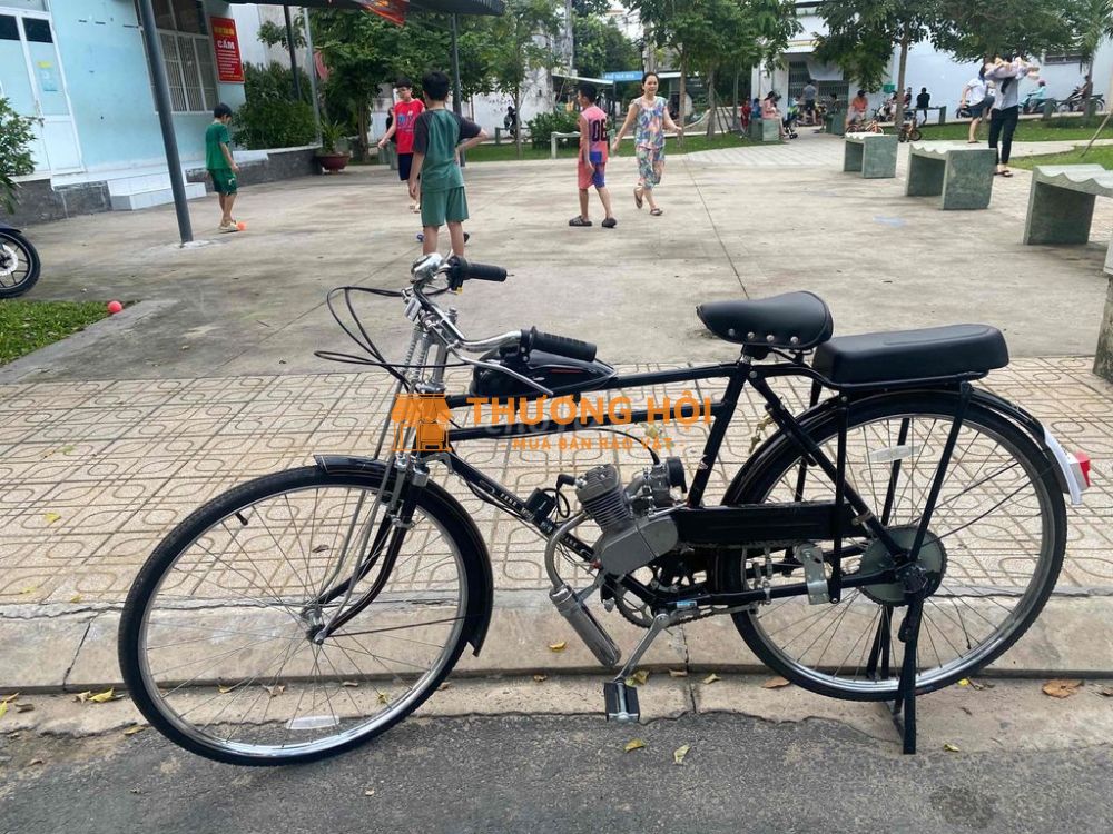XE ĐẠP PHƯỢNG HOÀNG GẮN MÁY - CHẠY NHƯ XE MÁY Giao