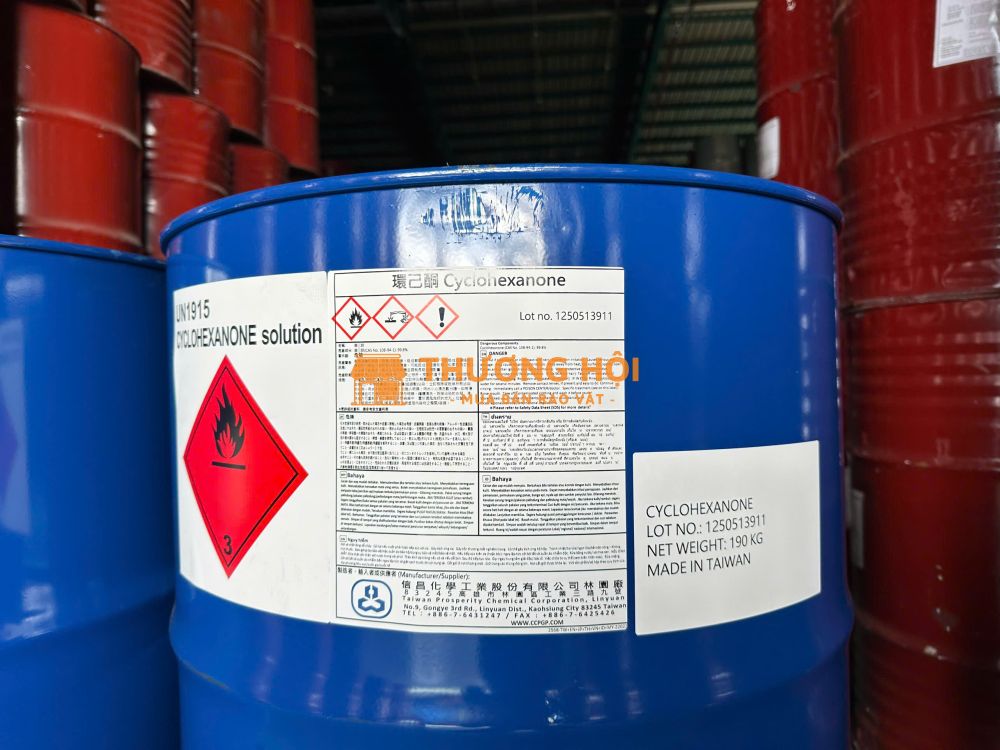 Dung môi CYCLOHEXANONE ( CYC ) hay còn gọi DẦU ÔNG GIÀ, phuy 190kg. Liên hệ 0768323334