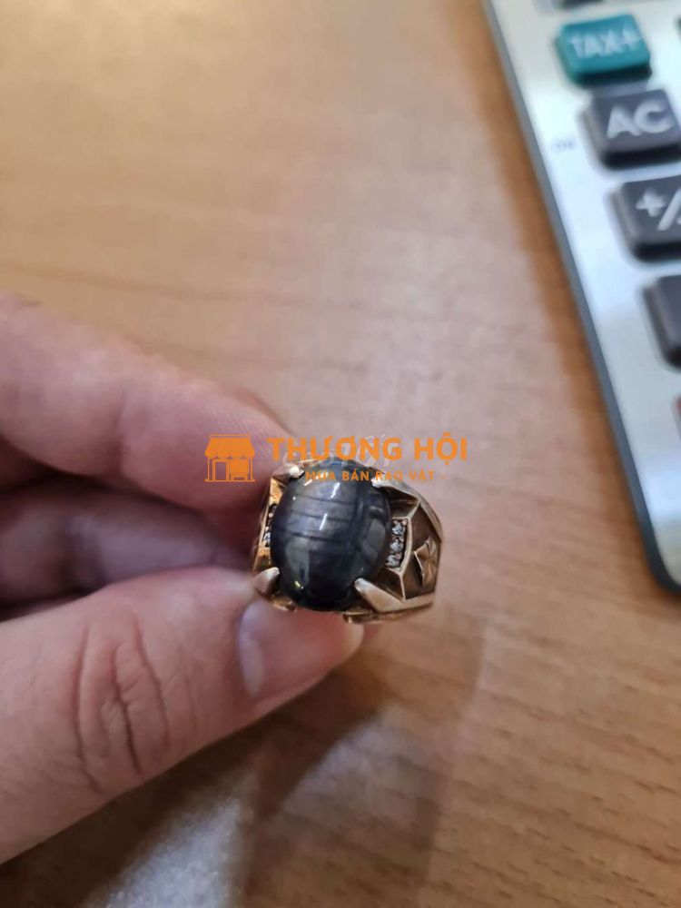 Nhẫn bạc Saphire saphia Nam