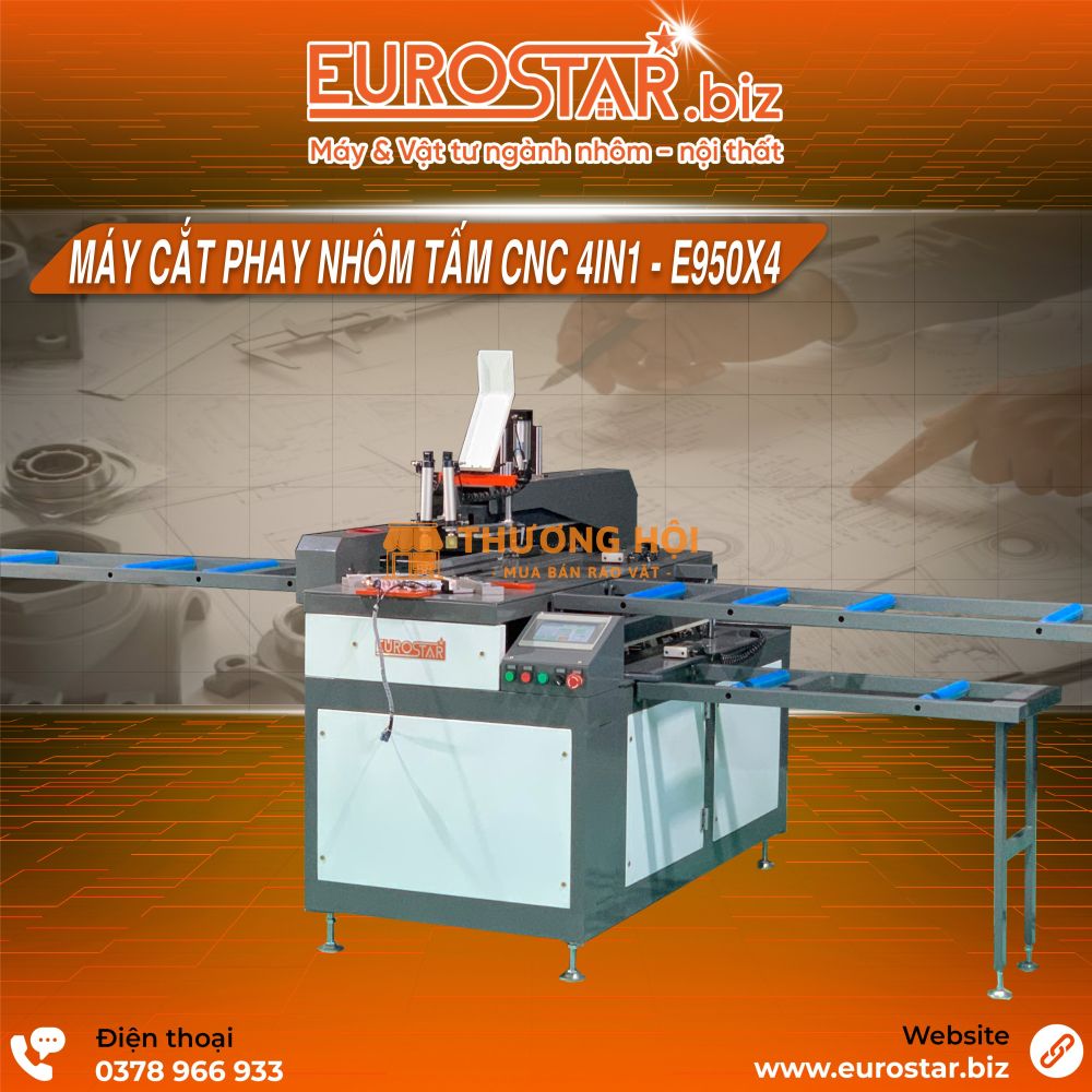 Máy cắt phay nhôm tấm CNC 3 Trong 1