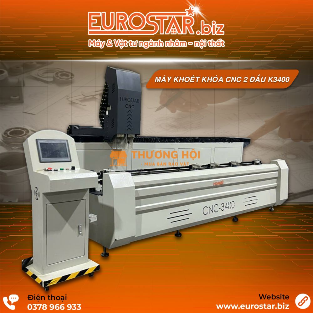 MÁY KHOÉT KHÓA CNC HÀNH TRÌNH 3M K3400