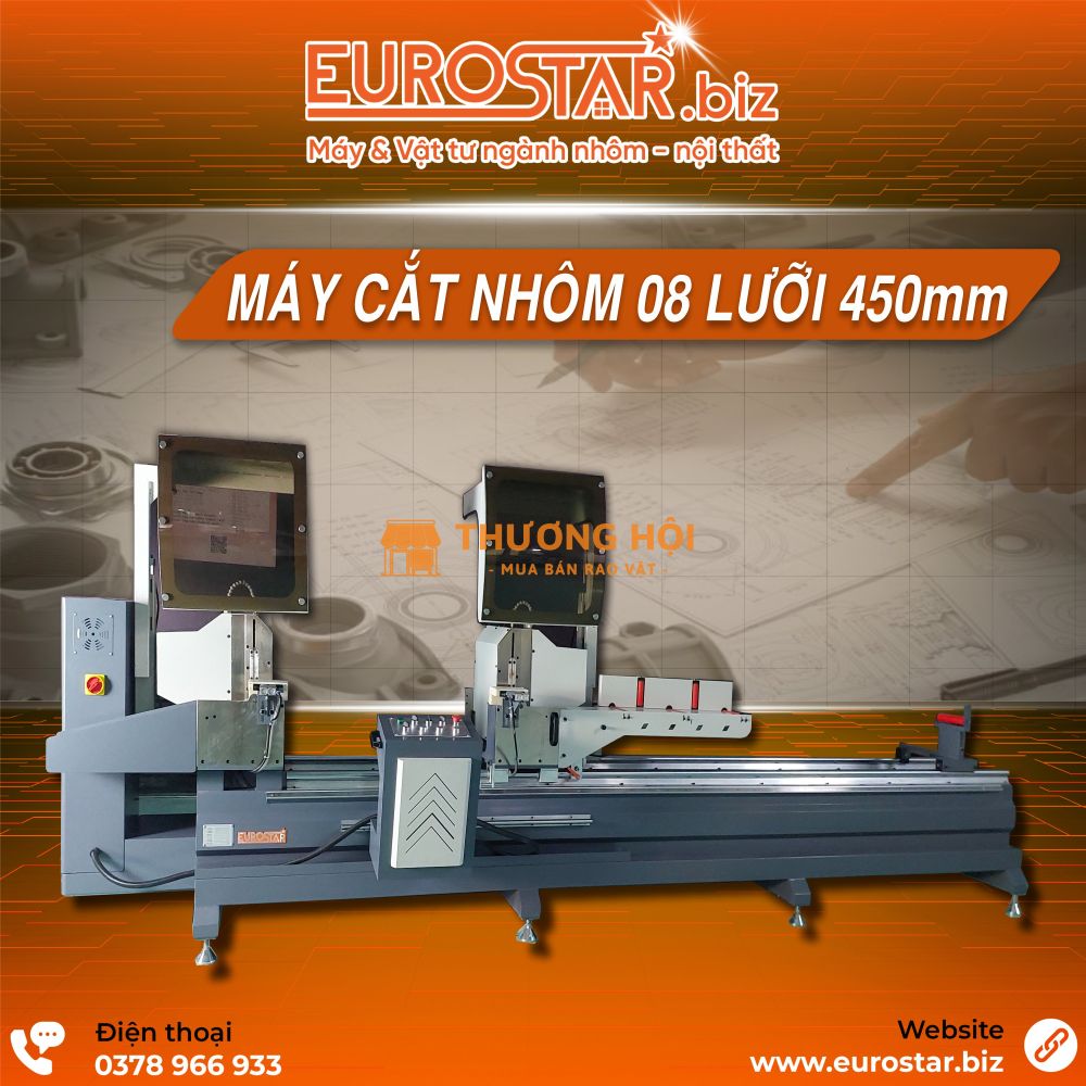 MÁY CẮT NHÔM 08 LƯỠI 450mm