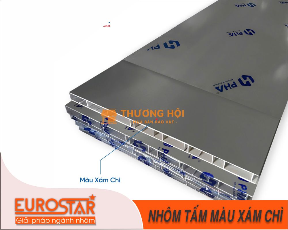 NHÔM TẤM PHA MÀU XÁM CHÌ