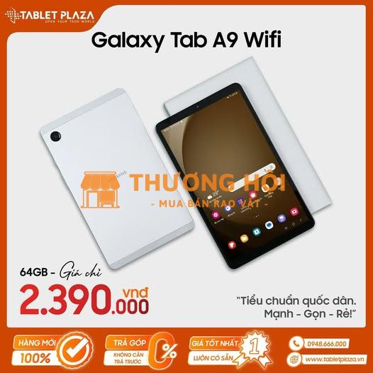 Trả góp 0% lãi suất – Galaxy Tab A9 Wifi 64GB