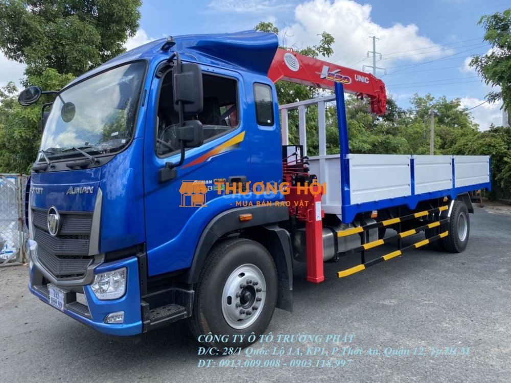 Bán xe cẩu Âu Đờ Man 9 tấn cẩu Unic340 4 khúc