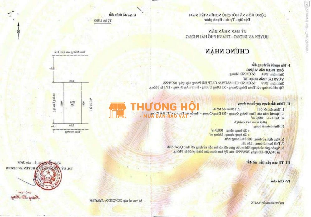 Bán Lô đất Ngay Ngã 3 Chợ Đặng Cương, Mặt đường An Kim Hải.