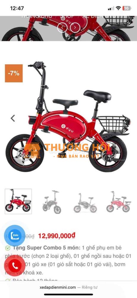 can bán xe điện gấp gọn để ô tô
