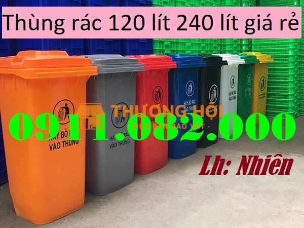 Cung cấp thùng rác giá rẻ, mẫu mã đẹp, bền bỉ- thùng rác 120 lít, 240 lít, 660 lít- lh 0911.082.000