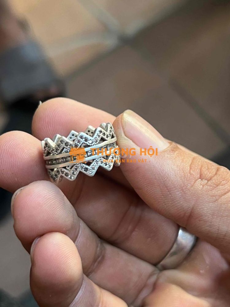 Nhẫn bạc chế tác full soànn đá nhẩn độc ny16.5