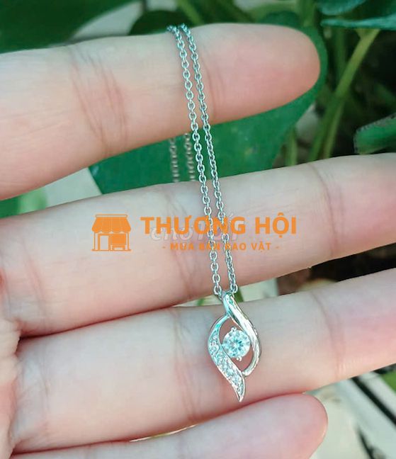 Dây chuyền Nữ bạc ngoại 925, mặt đính CZ chói lóa