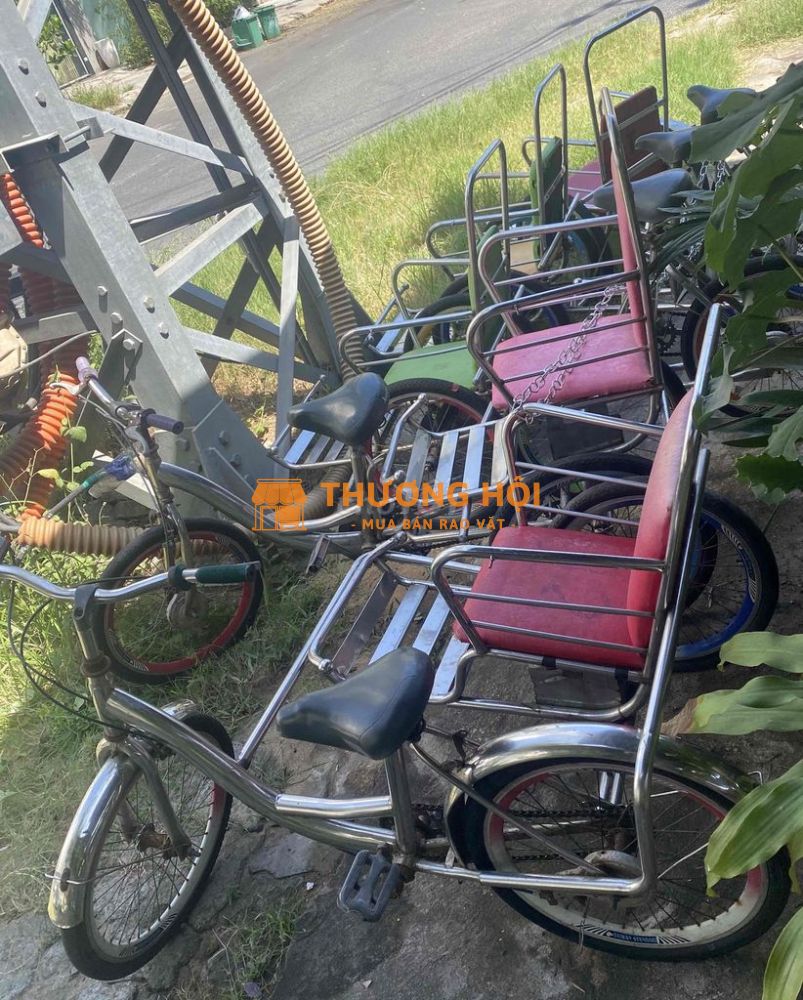 Xe ba bánh inox, màu bạc, trẻ em: xích lô mini
