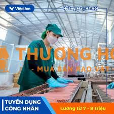 Cty TNHH nhựa Đào Nguyên Tuyển công nhân xưởng làm ống hút sữa làm ca
