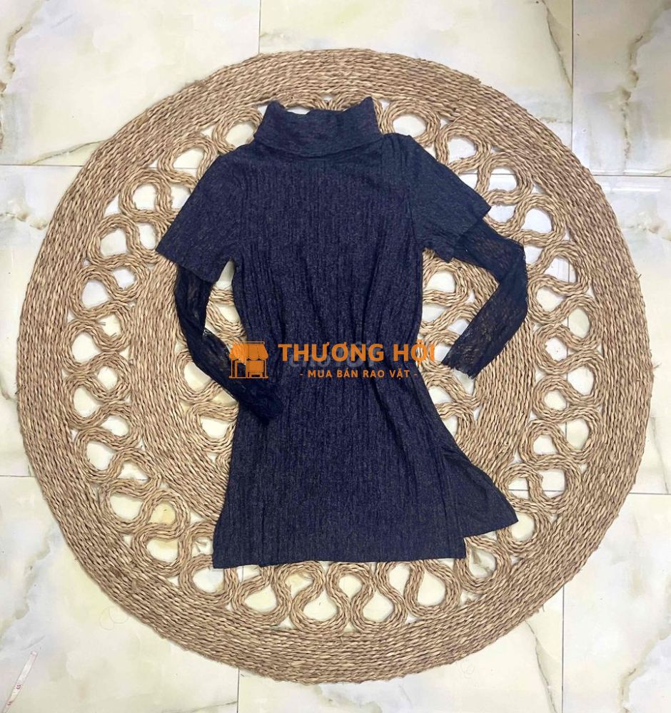 Đầm len cổ lọ size M-L