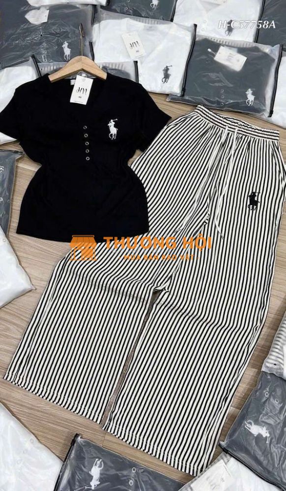 Set bộ sọc thêu ngựa