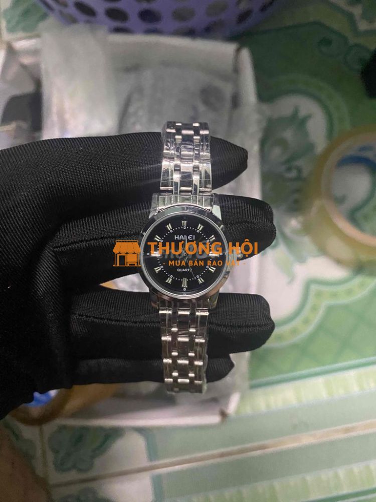 thanh lý lô đồng hồ HL mặt đen size 26