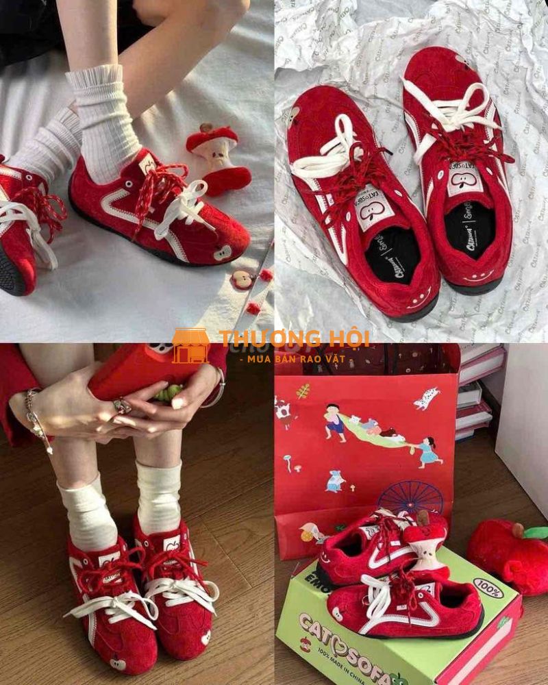 Giày Cat&Sofa Đỏ Size 38 - chân 37