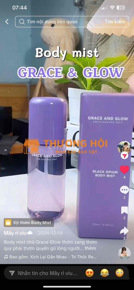 body mist grage and glrow