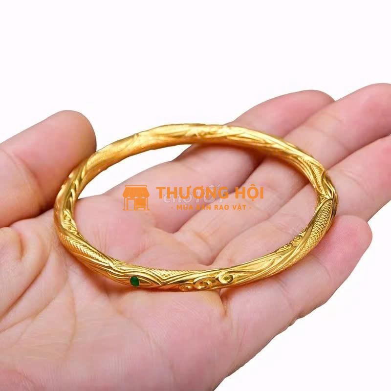 Vòng Càn Khôn Na Tra Bạc Xi Vàng Size 56