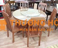 Bàn ăn tròn, mặt kính cường lực
